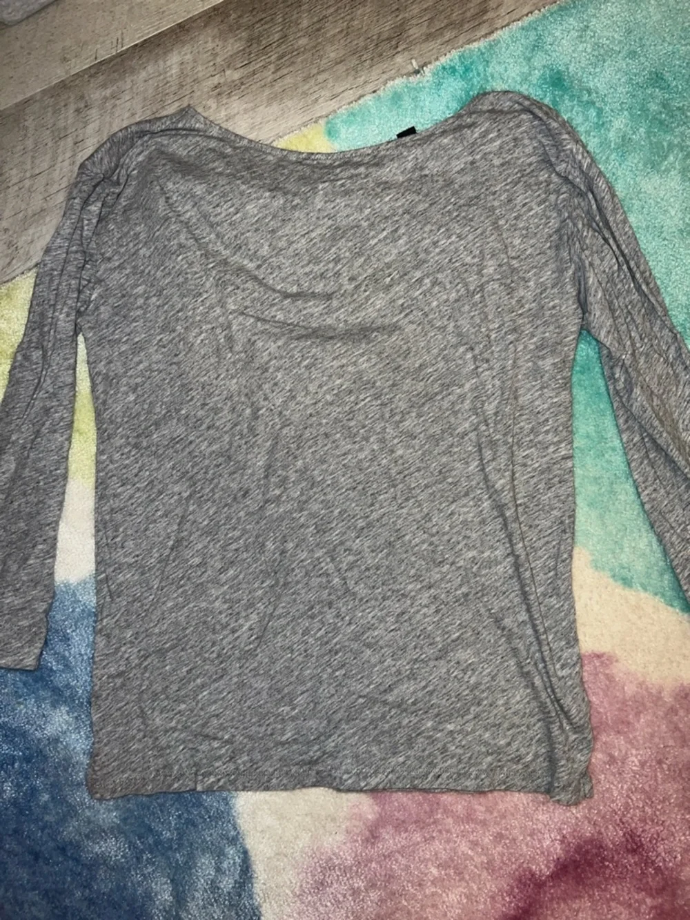 J. Crew Heather Gray Boatneck Back Tie Tee